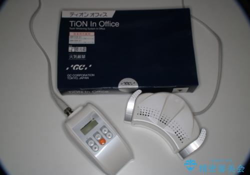 Tion オフィスホワイトニング の治療中